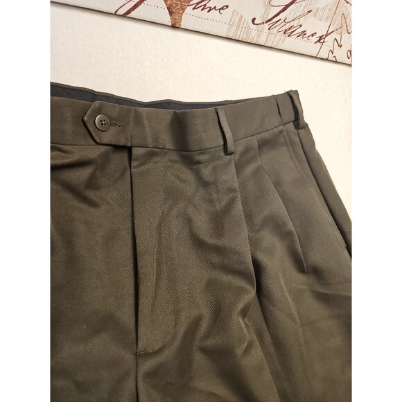 NWT SAVANNE Men's Pants 38x29 Brown  Straight Fit  Pleated Comfort Waist New - Picture 2 of 8